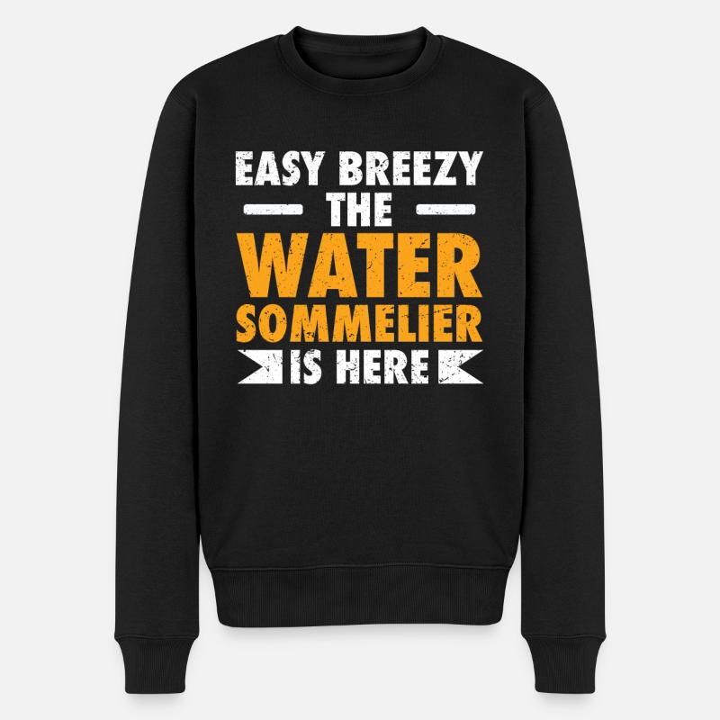 Sommelier de l’eau - Pull Premium bio Homme - noir