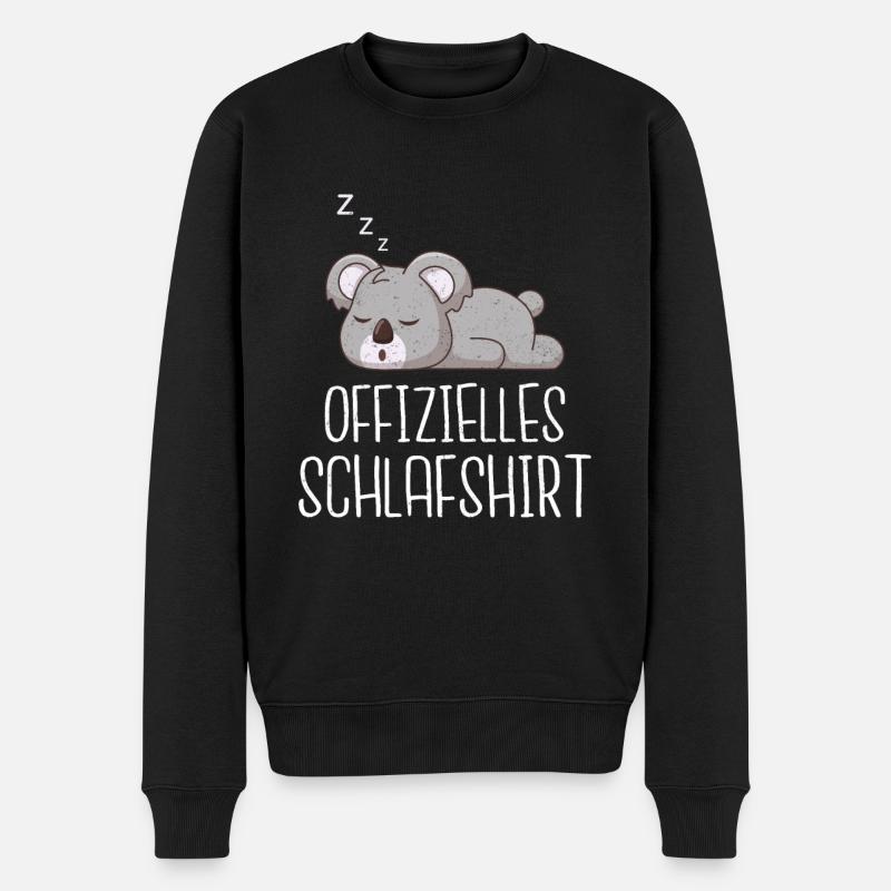 Offizielles Schlafshirt Schlafmütze Schlafanzug - Männer Premium Bio Pullover - Schwarz