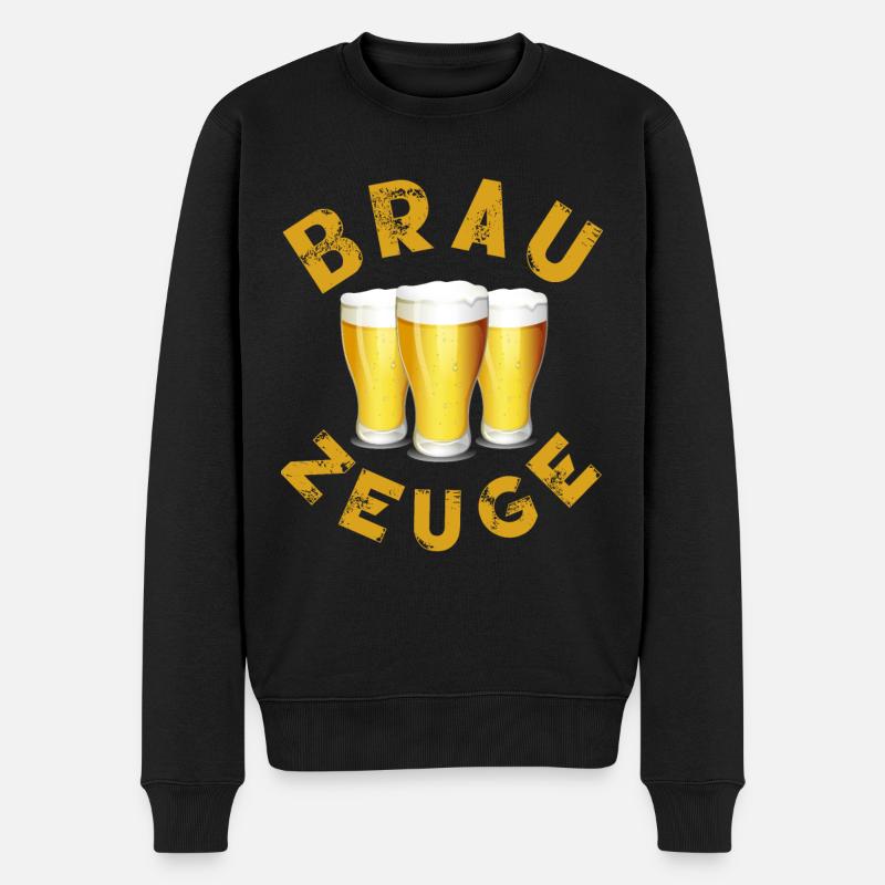 Brewman Beer Drinker - Männer Premium Bio Pullover - Schwarz