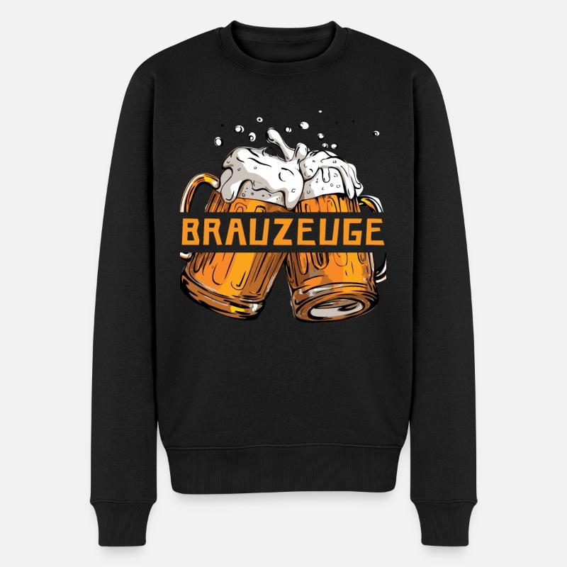 Brewman Beer Drinker - Männer Premium Bio Pullover - Schwarz