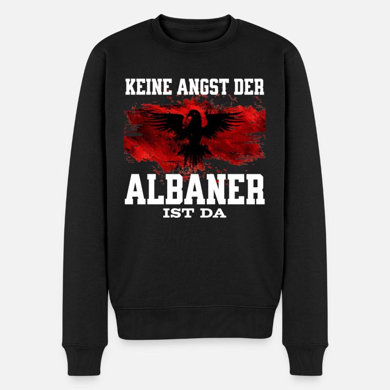 Ne vous inquiétez pas, les Albanais sont là - Pull Premium bio Homme - noir