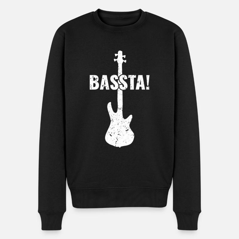 Bassta ! - Joueur de basse drôle - Pull Premium bio Homme - noir