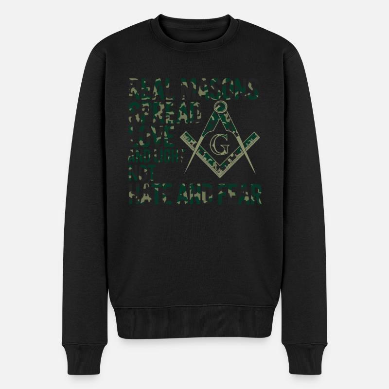 Maçon Maçon Maçon Camo Franc-maçon - Pull Premium bio Homme - noir