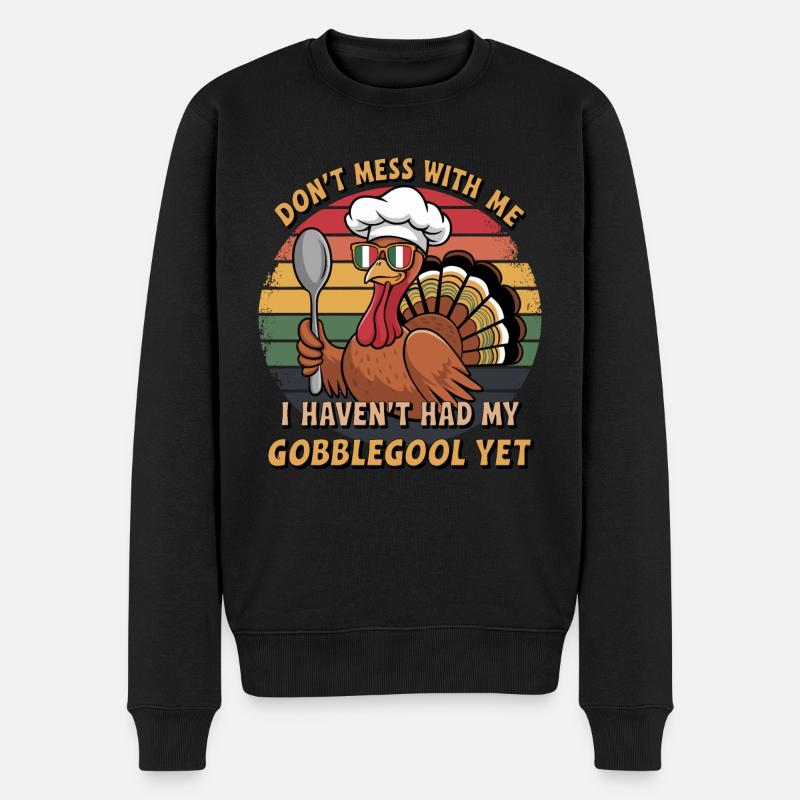 Dinde Thanksgiving Day Gobblegool - Pull Premium bio Homme - noir