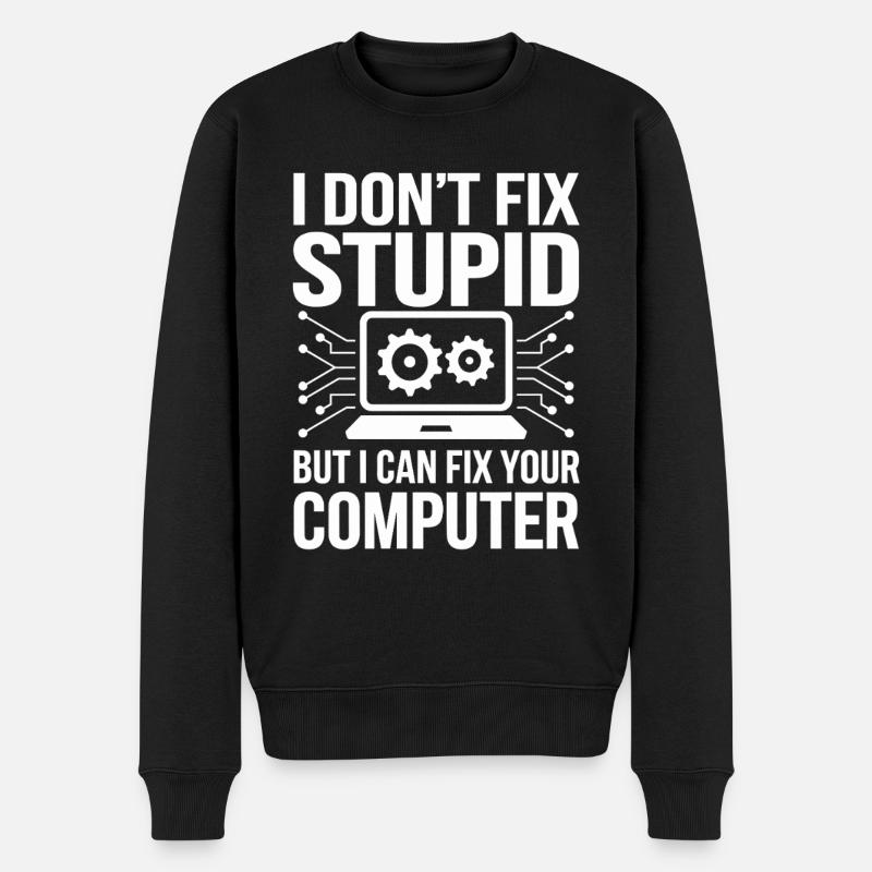 Administrator Support Nerd Computer Tech - Men's Premium Organic Jumper - black