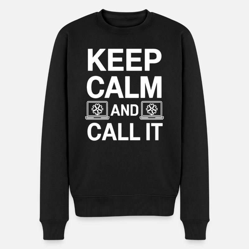 Administrator Support Nørd Computer Tech - Økologisk premium-sweatshirt til mænd - sort