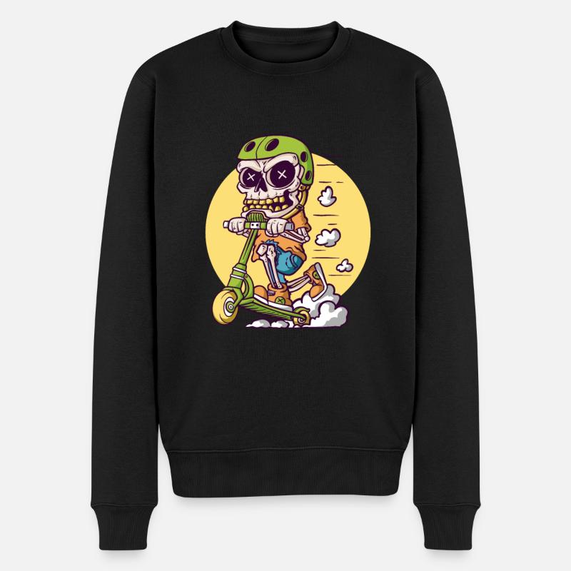 Skull Tretroller - Pull Premium bio Homme - noir