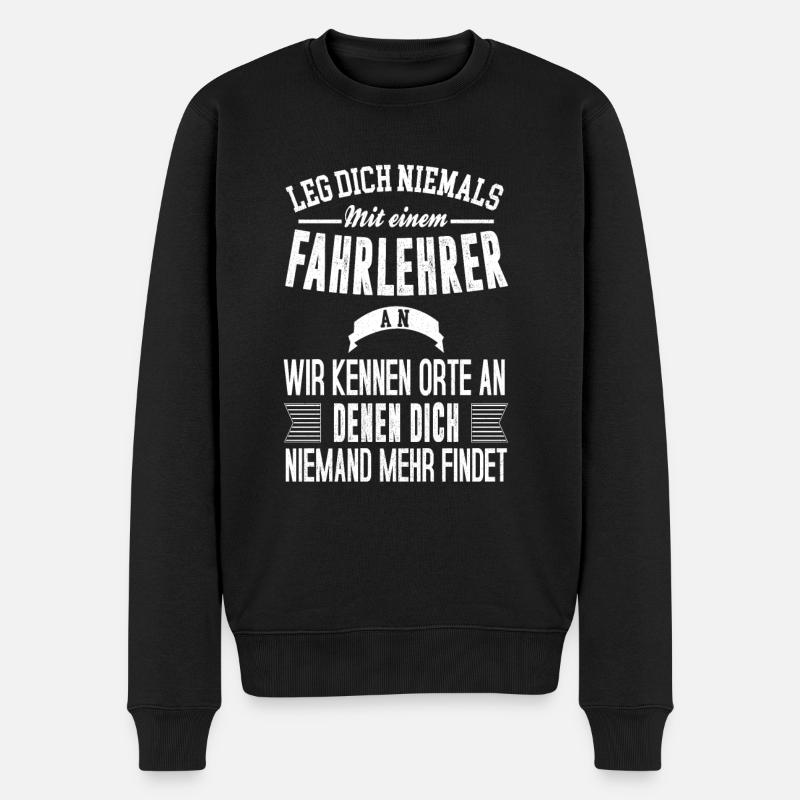 fahrlehrer - Männer Premium Bio Pullover - Schwarz