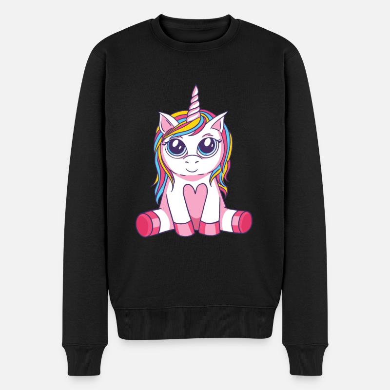 Licorne - Pull Premium bio Homme - noir