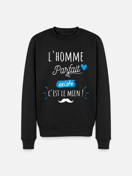 homme parfait cadeau saint valentin homme - Pull Premium bio Homme - noir