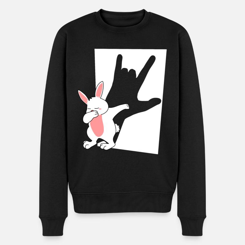 Rock n’Roll Lapin - Pull Premium bio Homme - noir