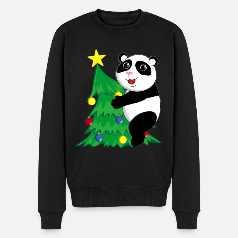 Panda de Noël - Pull Premium bio Homme - noir