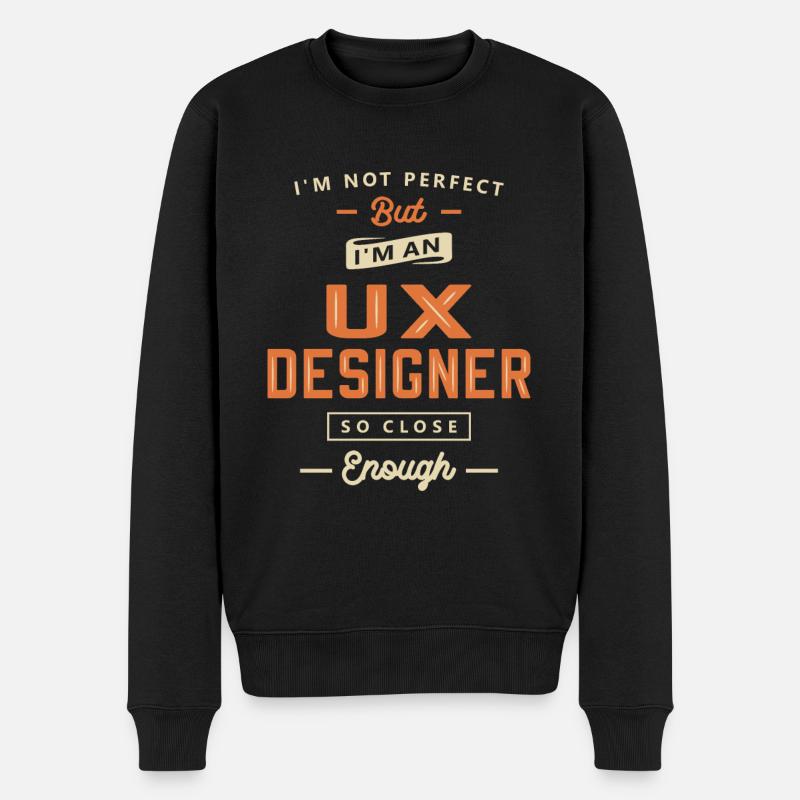 UX Designer Lustige Berufsbezeichnung Beruf - Männer Premium Bio Pullover - Schwarz