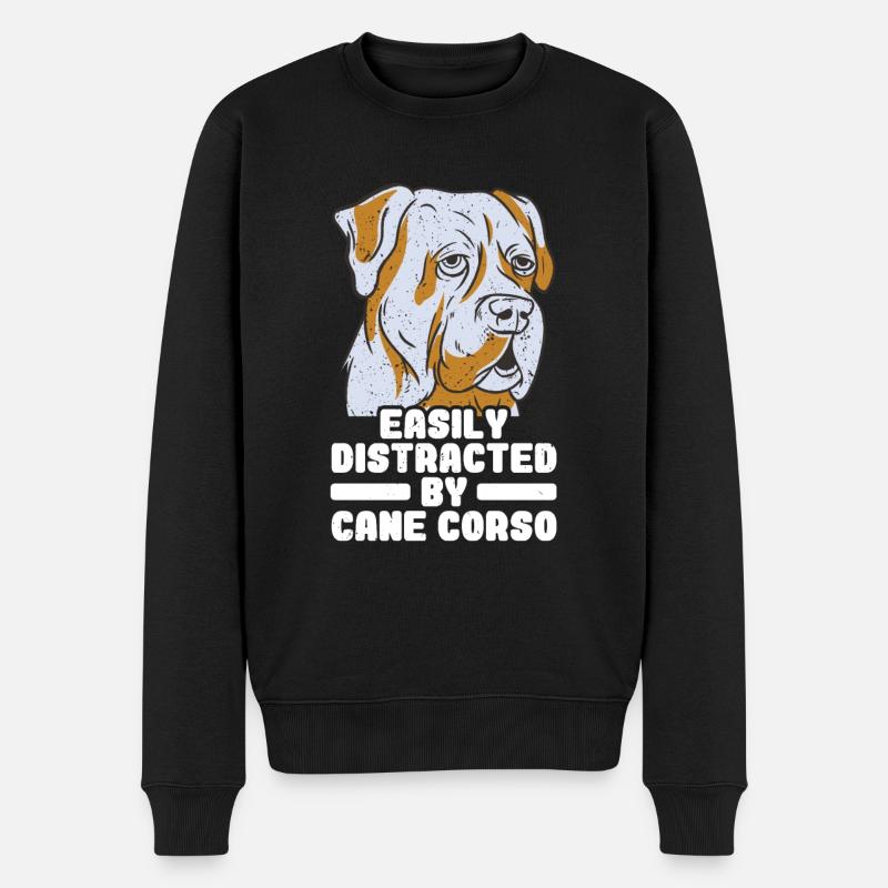 Cane Corso - Männer Premium Bio Pullover - Schwarz