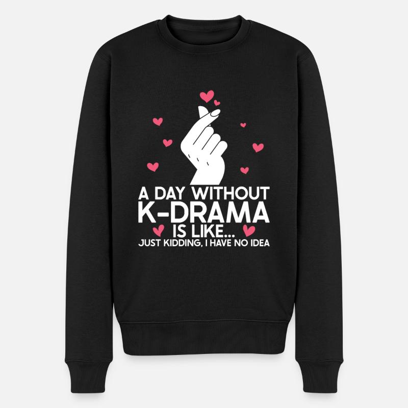 K-Drame - Pull Premium bio Homme - noir