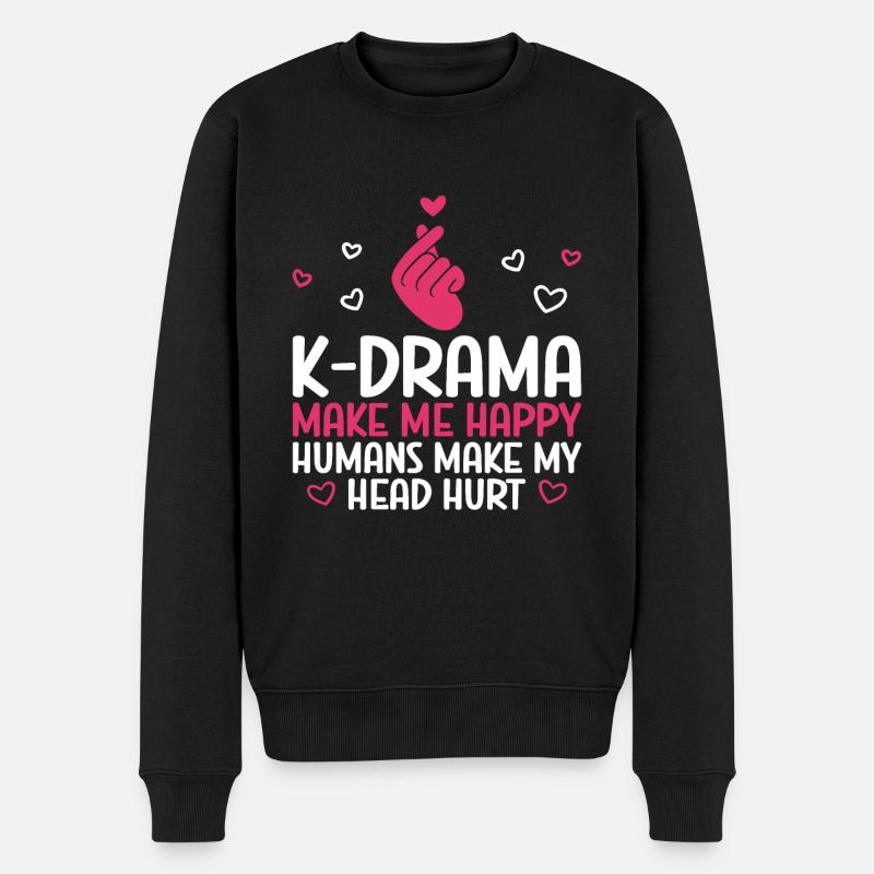 K-Drame - Pull Premium bio Homme - noir