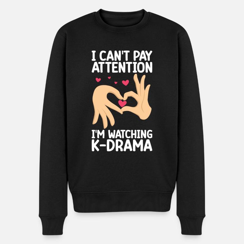 K-Drama - Männer Premium Bio Pullover - Schwarz