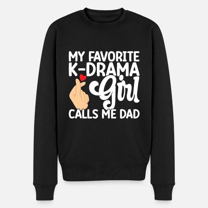 K-Drama - Männer Premium Bio Pullover - Schwarz