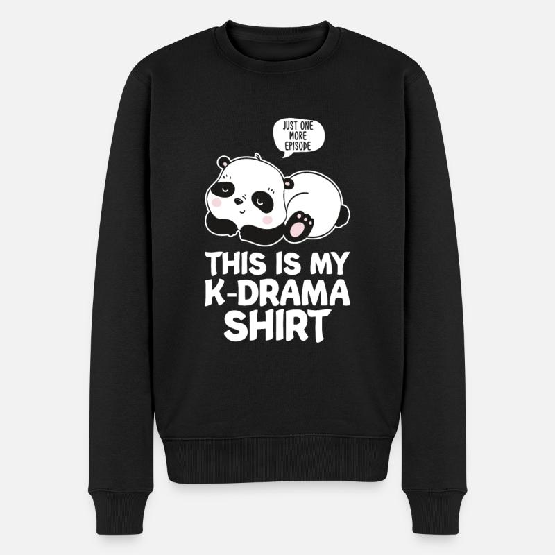 Panda K-Drama - Pull Premium bio Homme - noir