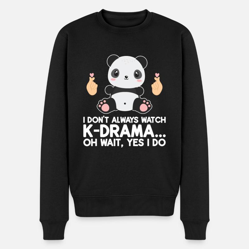 Panda K-Drama - Pull Premium bio Homme - noir