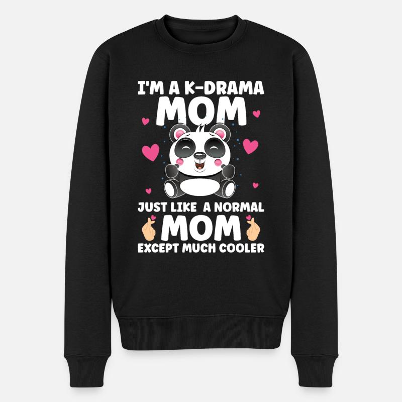 Panda K-Drama - Pull Premium bio Homme - noir