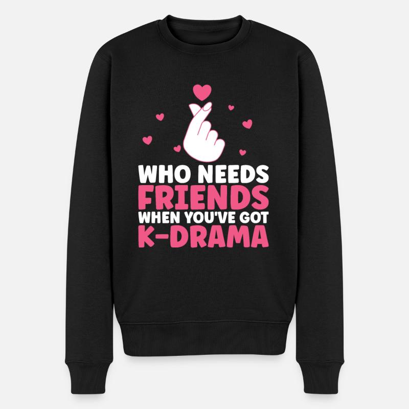 K-Drame - Pull Premium bio Homme - noir