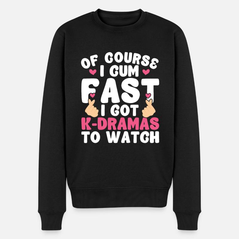 K-Drama - Männer Premium Bio Pullover - Schwarz