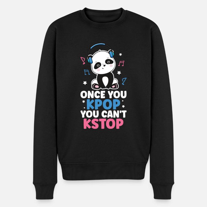 K-Pop Panda - Pull Premium bio Homme - noir