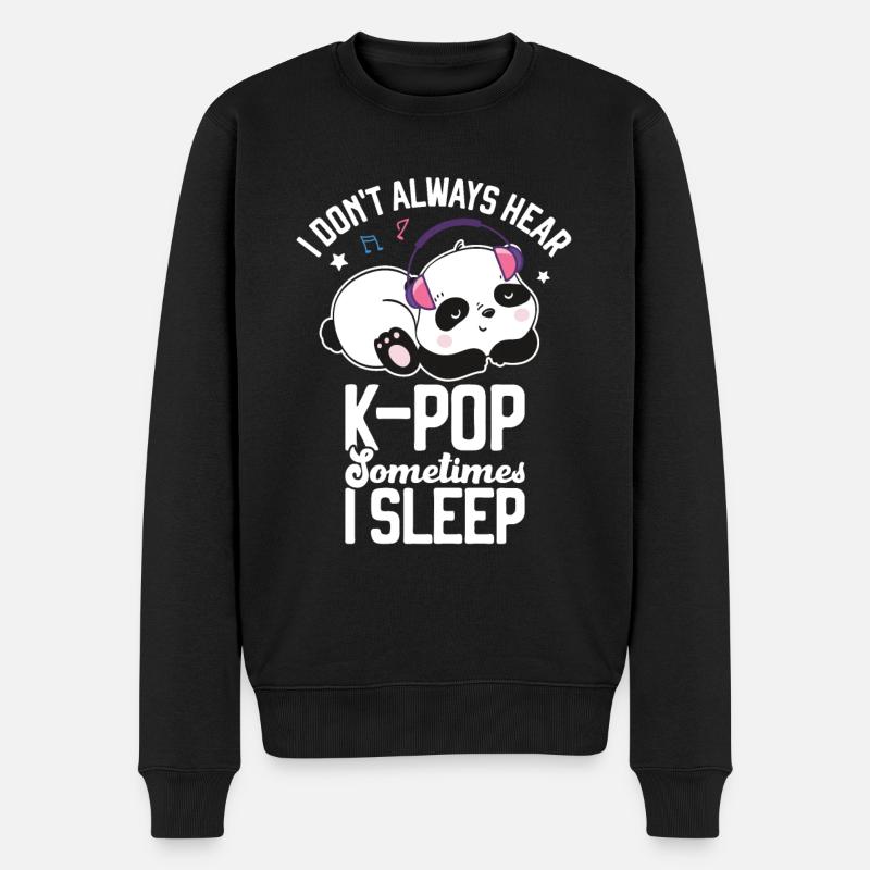 K-Pop Panda - Pull Premium bio Homme - noir