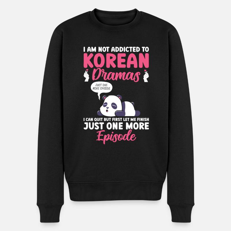 K-Drama - Männer Premium Bio Pullover - Schwarz