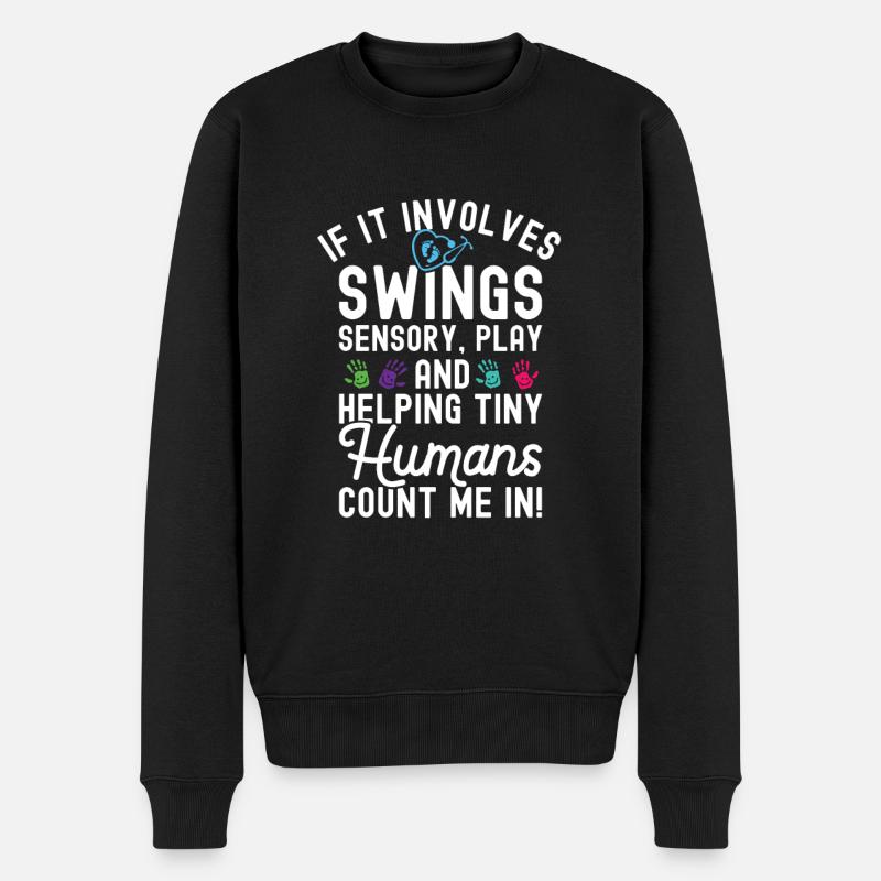 Kinderkrankenschwester - Männer Premium Bio Pullover - Schwarz