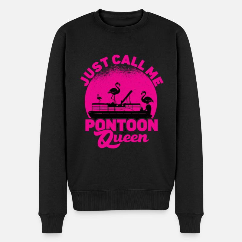 Ponton Queen -Bateau Ponton -Femmes - Pull Premium bio Homme - noir
