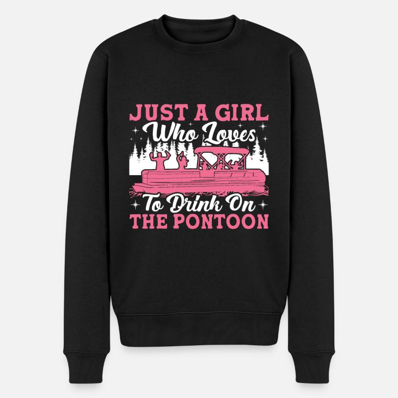 Ponton Queen -Bateau Ponton -Femmes - Pull Premium bio Homme - noir