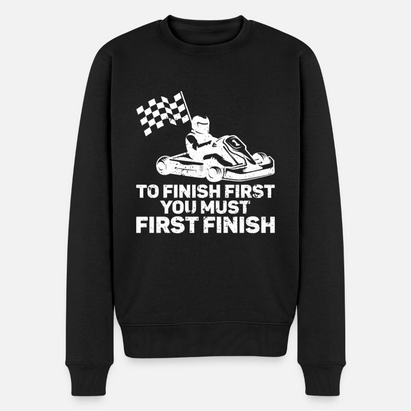 Faire du karting - Pull Premium bio Homme - noir
