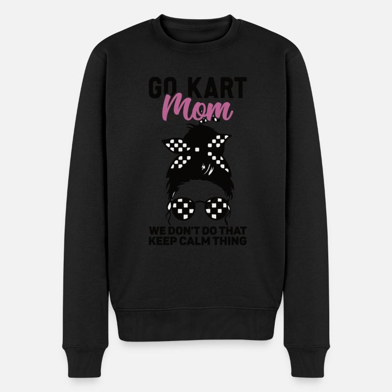 Geh Kart - Männer Premium Bio Pullover - Schwarz