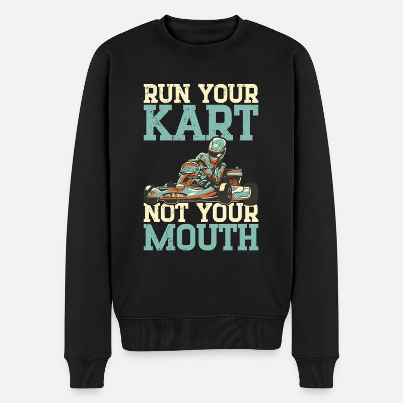 Faire du karting - Pull Premium bio Homme - noir