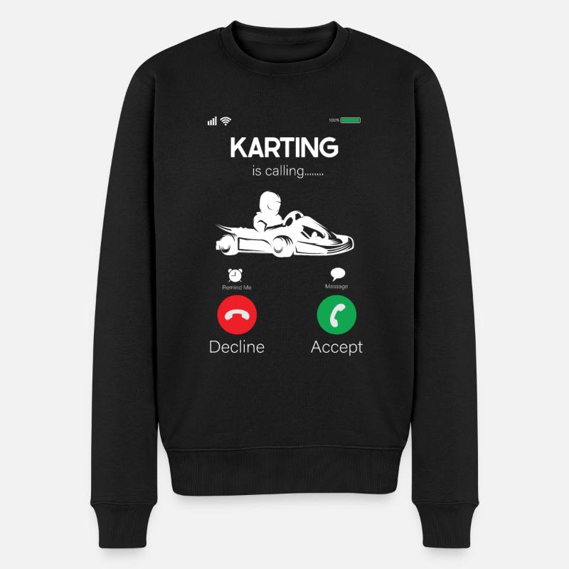 Faire du karting - Pull Premium bio Homme - noir