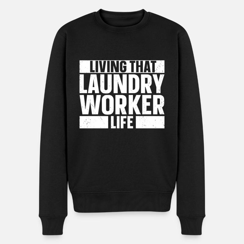 Travailleurs de lavage - Pull Premium bio Homme - noir