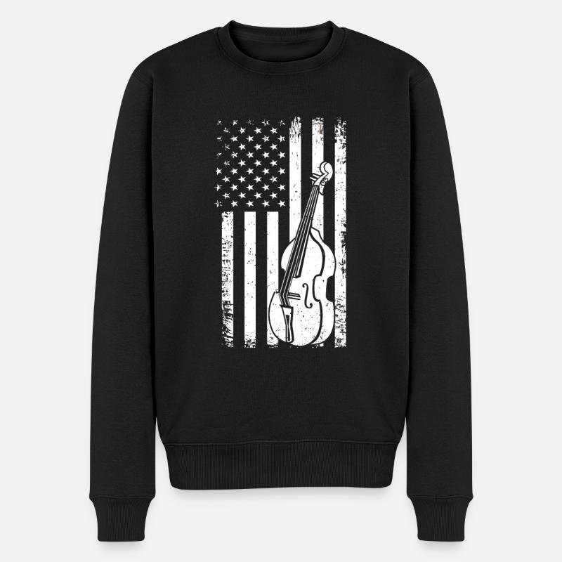 Violoncelle -Instrument de musique - Pull Premium bio Homme - noir