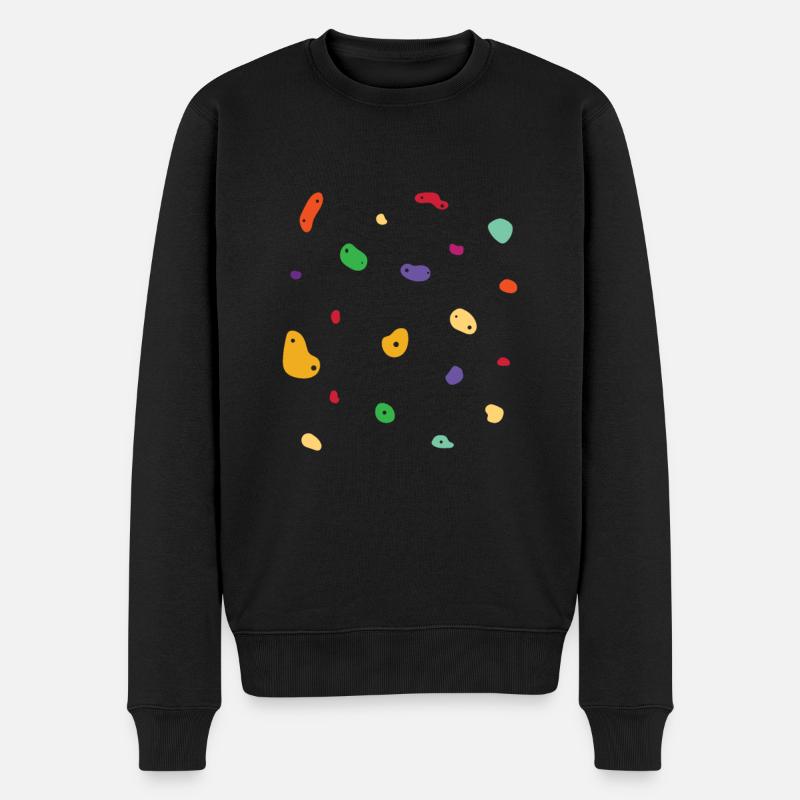 Wandklettern Boulderender Kletterfelswand - Männer Premium Bio Pullover - Schwarz