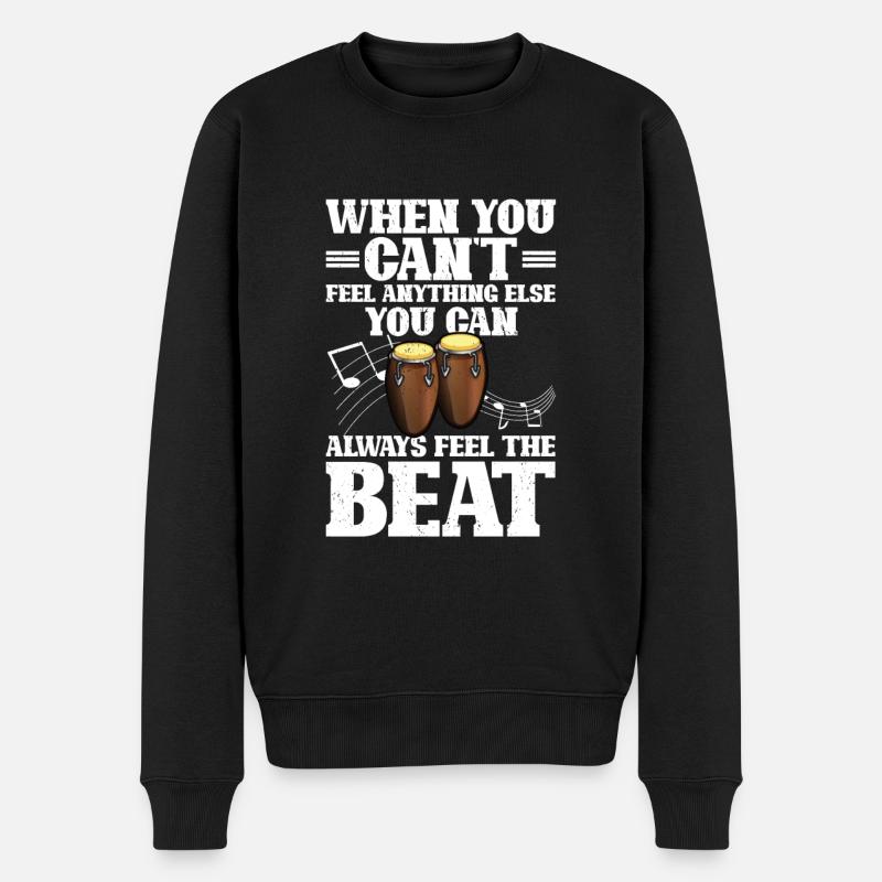 Conga Drum Musicien Drumline - Pull Premium bio Homme - noir