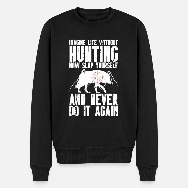 Kojotenjagd - Männer Premium Bio Pullover - Schwarz