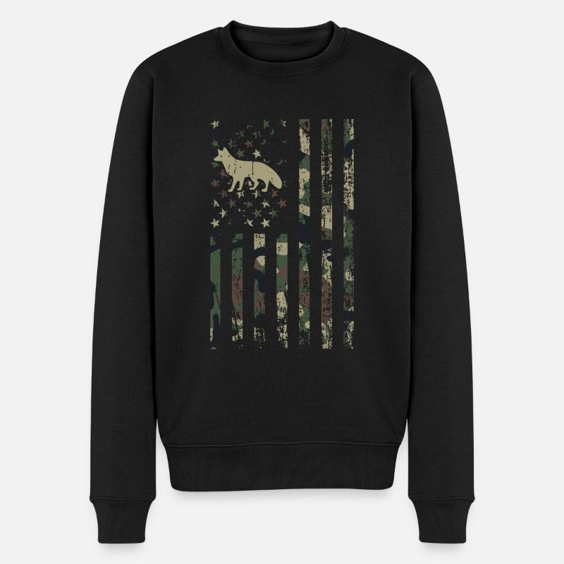 Kojotenjagd - Männer Premium Bio Pullover - Schwarz