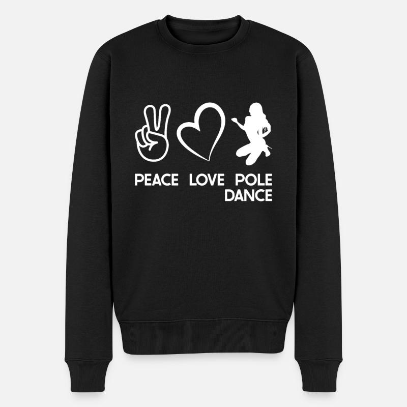 Pole Dance - Männer Premium Bio Pullover - Schwarz