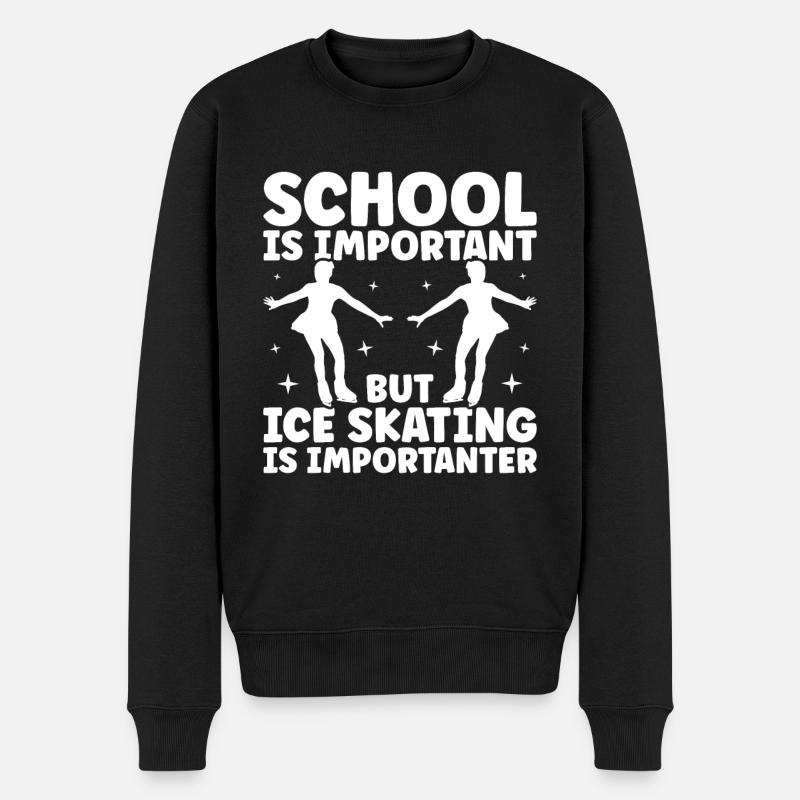 Eislaufen - Männer Premium Bio Pullover - Schwarz
