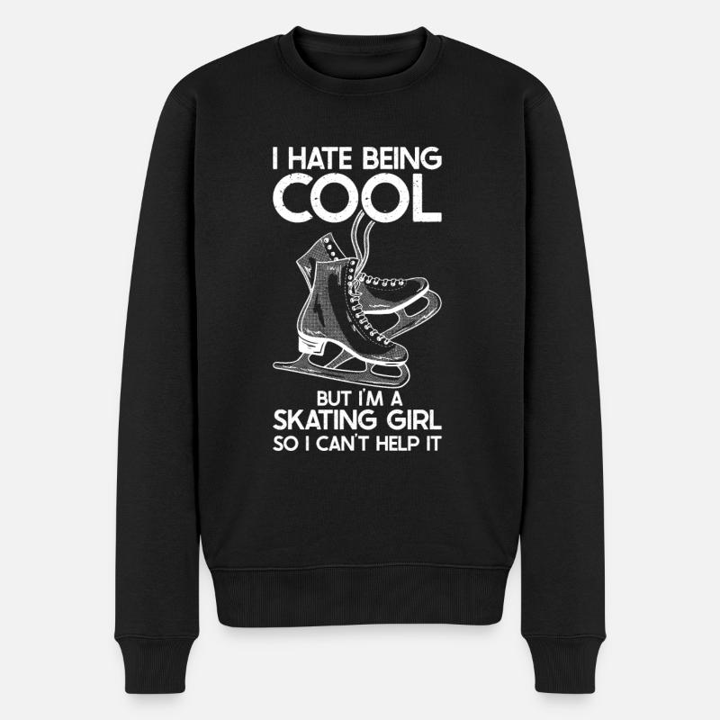 Eislaufen - Männer Premium Bio Pullover - Schwarz