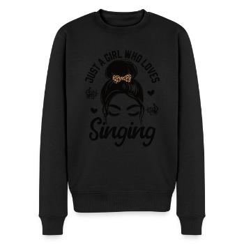Sing - Men's Premium Organic Jumper - black - Front - Nico (187cm)