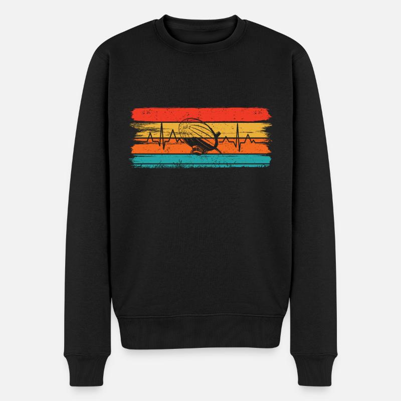 Zeppelin - Männer Premium Bio Pullover - Schwarz