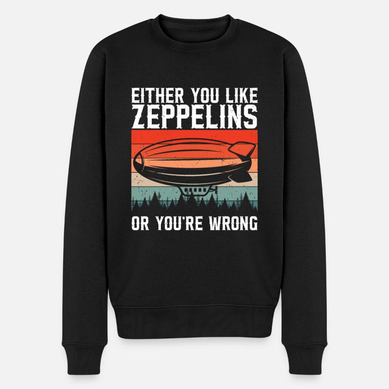 Zeppelin - Pull Premium bio Homme - noir