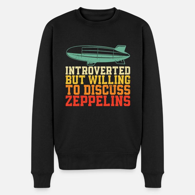 Zeppelin - Männer Premium Bio Pullover - Schwarz